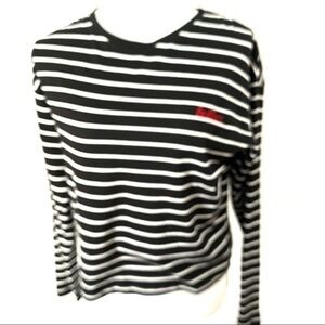 Isa & Ella B&W Striped Long Sleeve Tee NWT Lg